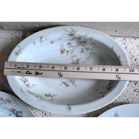 Vintage GDA CH Field Haviland Limoges France Floral Dinner Plates & Serving Dish - Picture 5 of 15